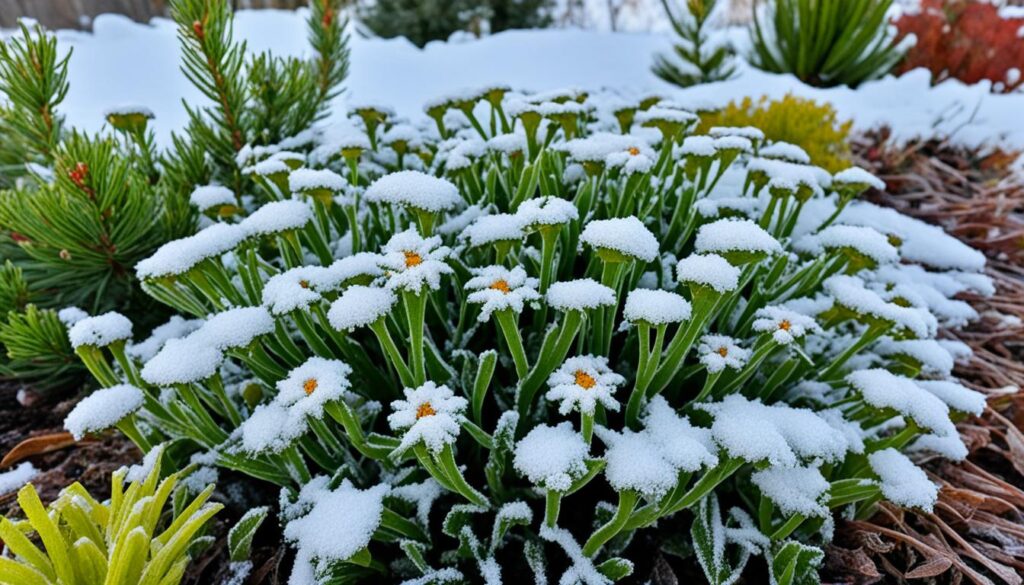 Frostschutz für spanisches Gänseblümchen