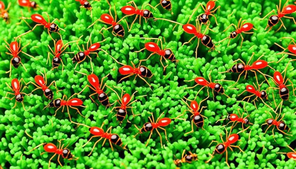 kleine rote ameisen im garten