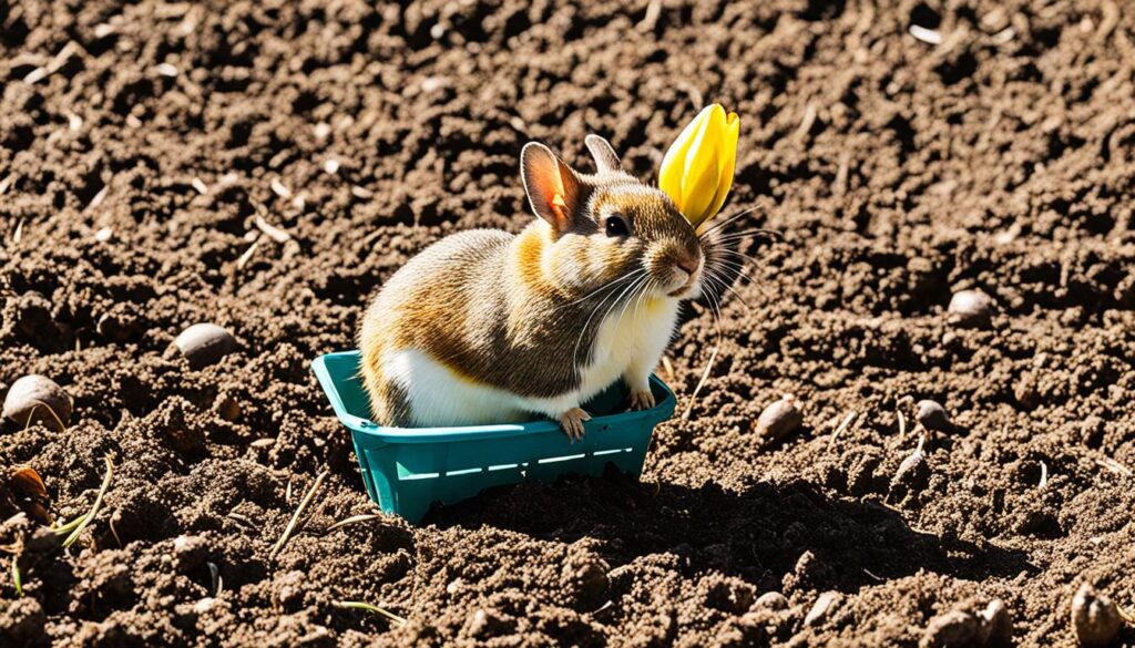 Drahtkörbe schützen Tulpenzwiebeln vor Wühlmäusen